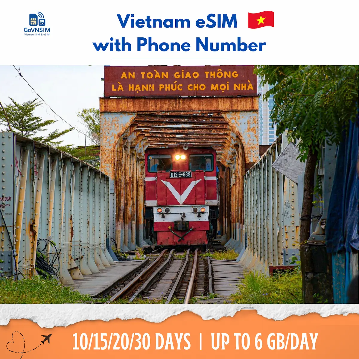 Vietnam eSIM with number by GoVNSIM Vietnam eSIM with number by GoVNSIM