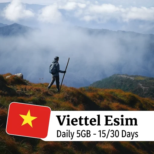 Viettel eSIM Vietnam 5GB per day, best eSIM plan for Vietnam travelers