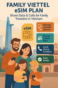 Family Viettel eSIM Plan - Share Data & Calls for Family Travelers in Vietnam