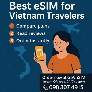 Best eSIM for Vietnam travelers infographic – plan comparison and benefits by GoVnSIM