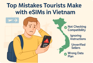 Top Mistakes Tourists Make with eSIMs in Vietnam – Infographic Checklist