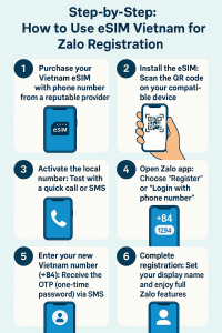 Step-by-Step: How to Use eSIM Vietnam for Zalo Registration 