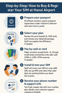 How to Buy & Register Your SIM at Hanoi Airport