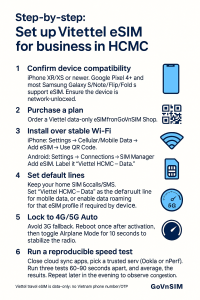 Step‑by‑step: Set up Viettel eSIM for business in HCMC