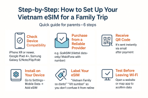 Step-by-Step: How to Set Up Your Vietnam eSIM for a Family Trip
