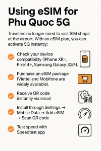 Using eSIM for Phu Quoc 5G