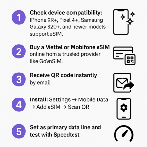 How to Access Ninh Binh 5G with eSIM