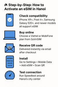 Step-by-Step: How to Activate an eSIM in Hanoi
