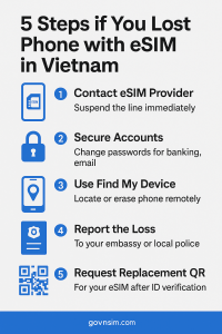 5 Steps if You Lost Phone with eSIM in Vietnam