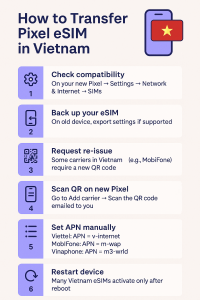 Step-by-Step: How to Transfer Pixel eSIM in Vietnam