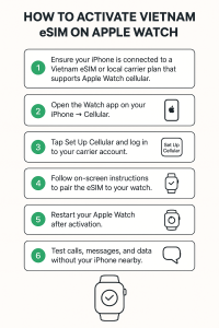 How to Activate Vietnam eSIM on Apple Watch