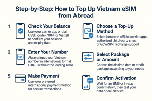 Step-by-Step: How to Top Up Vietnam eSIM from Abroad