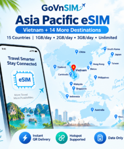 Asia Pacific eSIM – Vietnam + 14 Countries